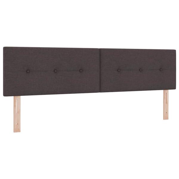 LED Kopfteil mit LED-Lichtleisten Dunkelbraun 180 cm Stoff