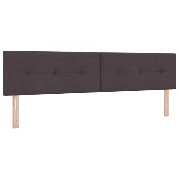 LED Kopfteil mit LED-Lichtleisten Dunkelbraun 200 cm Stoff