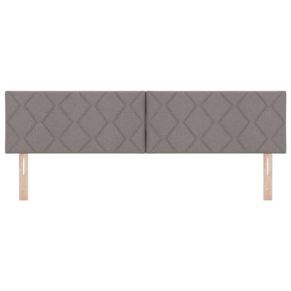 LED Kopfteil Taupe Stoff