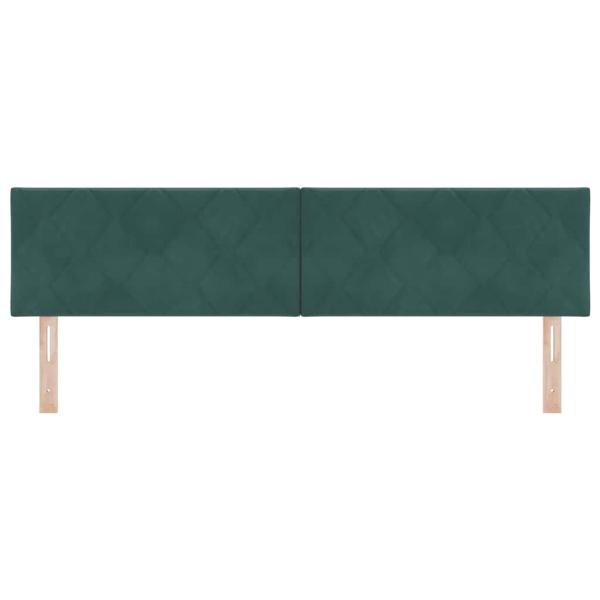LED Kopfteil Dunkelgrün 180 cm Samt