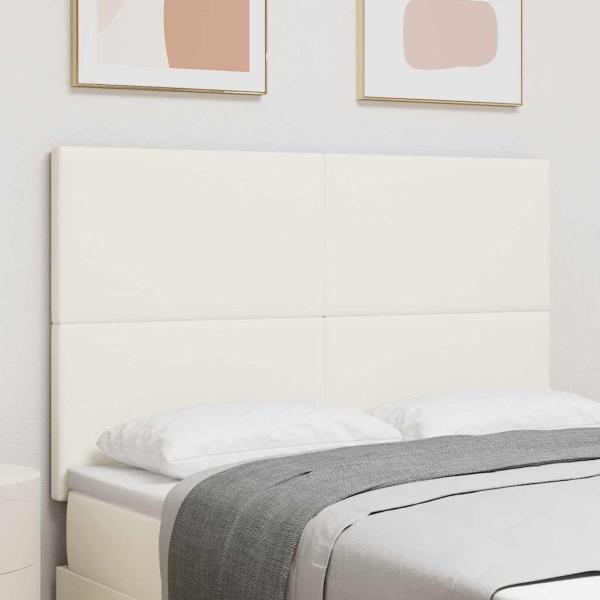 ARDEBO.de - LED Kopfteil mit LED-Lichtleisten Creme 160 cm Cordstoff