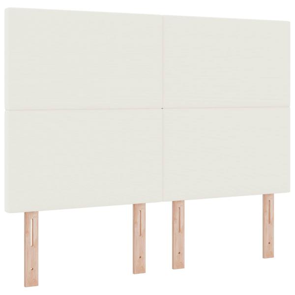 LED Kopfteil mit LED-Lichtleisten Creme 160 cm Cordstoff