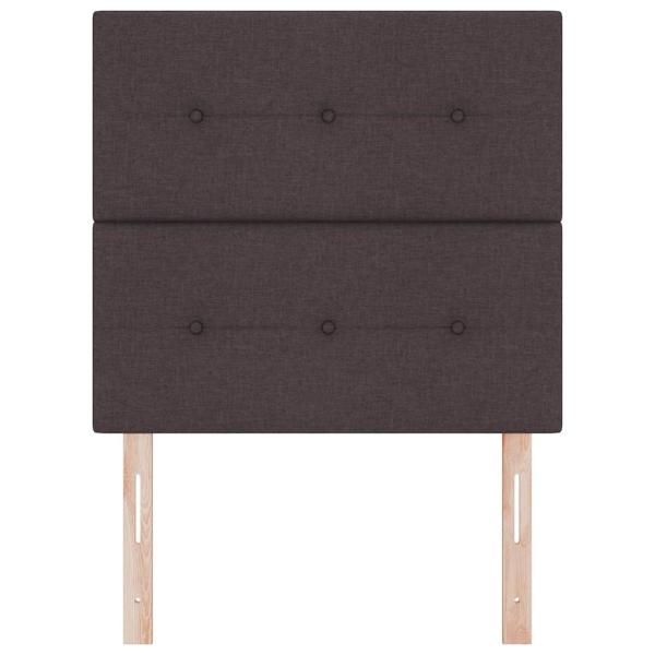 LED Kopfteil mit LED-Lichtleisten Dunkelbraun 100 cm Stoff