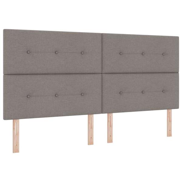 LED Kopfteil Taupe Stoff