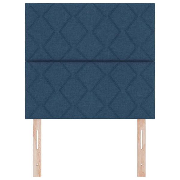 LED Kopfteil Blau 90 cm Stoff