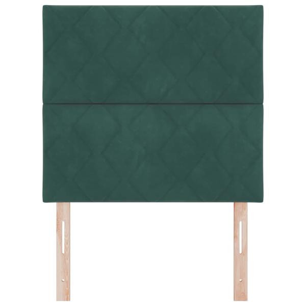 LED Kopfteil Dunkelgrün 90 cm Samt