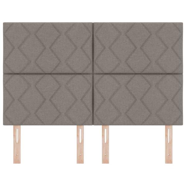 LED Kopfteil Taupe Stoff
