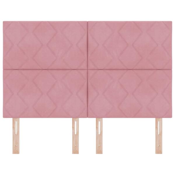 LED Kopfteil Rosa 160 cm Samt