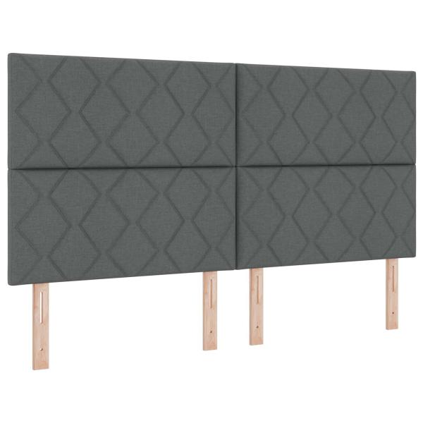 LED Kopfteil Grau 180 cm Stoff