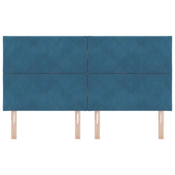 LED Kopfteil Dunkelblau 180 cm Samt