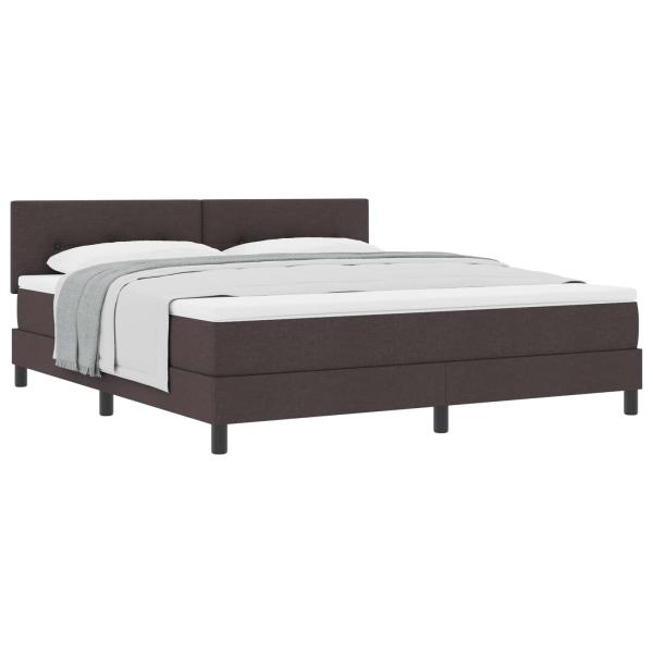 Boxspringbett mit Kopfteil Dunkelbraun 180 x 200 cm Stoff