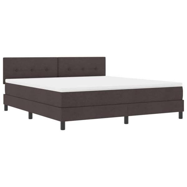 Boxspringbett mit Kopfteil Dunkelbraun 180 x 200 cm Stoff