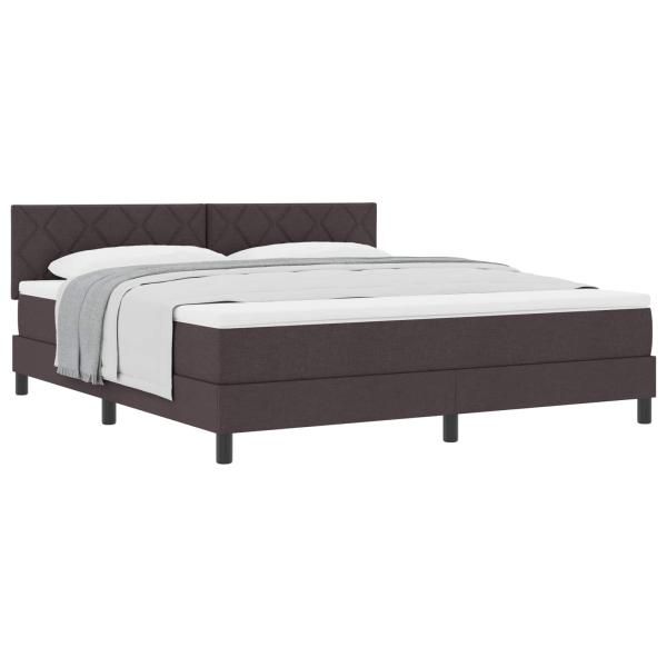 Boxspringbett mit Kissen Dunkelbraun 180 x 200 cm Stoff