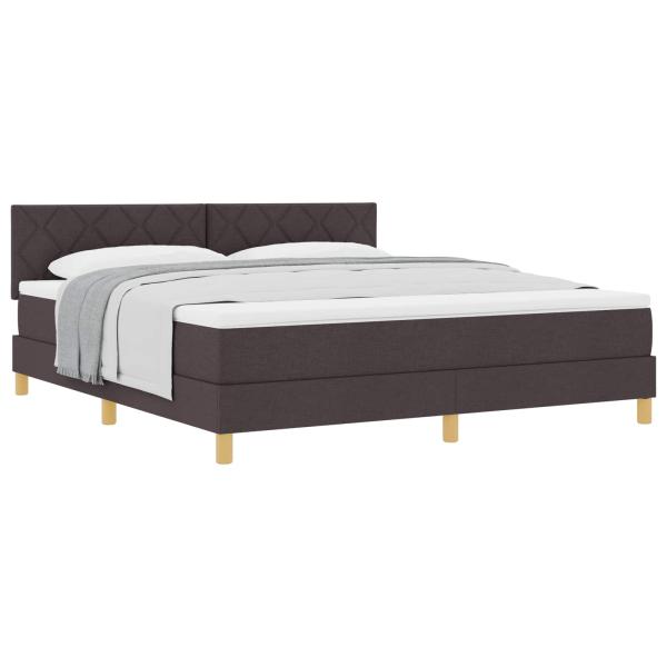 Boxspringbett mit Kissen Dunkelbraun 180 x 200 cm Stoff