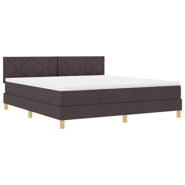 Boxspringbett mit Kissen Dunkelbraun 180 x 200 cm Stoff