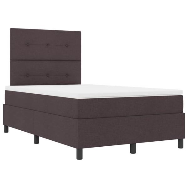 Boxspringbett mit Kopfteil Dunkelbraun 120 x 200 cm Stoff
