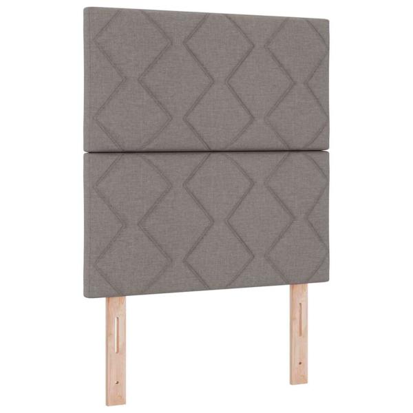 Boxspringbett mit Kopfteil Taupe 80 x 200 cm Stoff