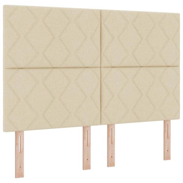 Boxspringbett mit Kopfteil Creme 160 x 200 cm Stoff