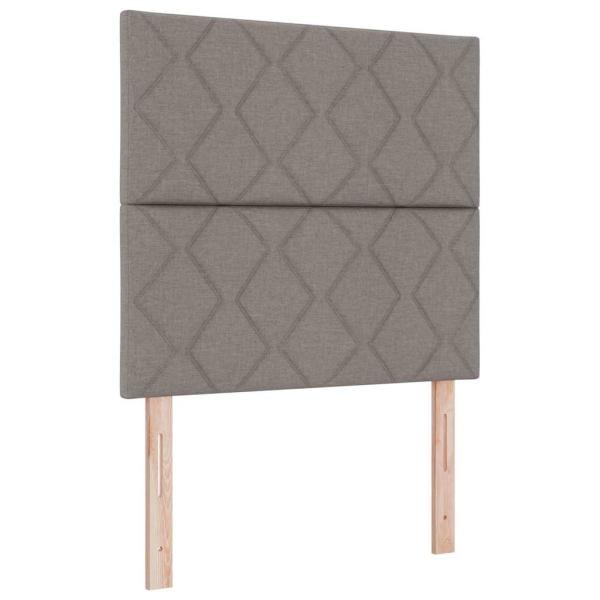 Boxspringbett mit Kopfteil Taupe 120 x 190 cm Stoff