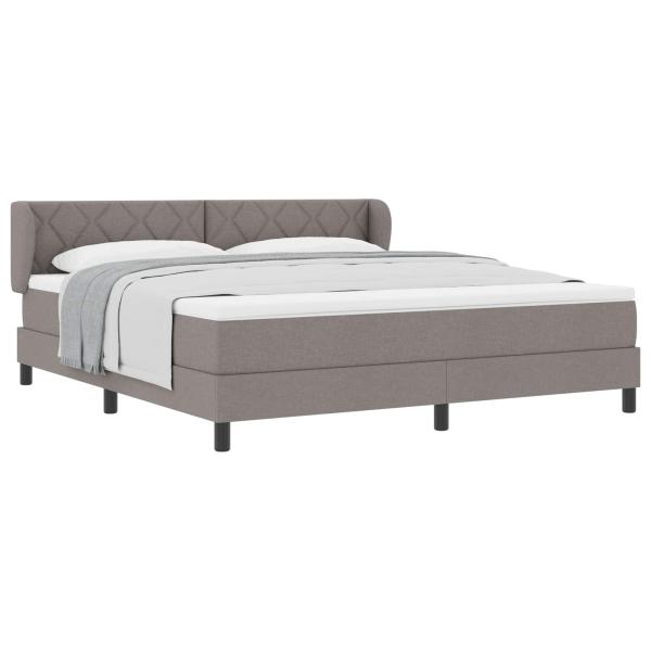 Boxspringbett mit Kopfteil Taupe 180 x 200 cm Stoff