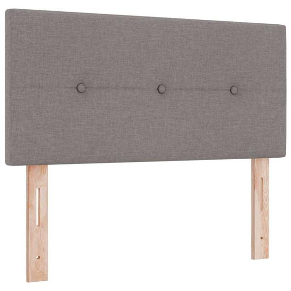 Boxspringbett mit Kopfteil Taupe 90 x 200 cm Stoff