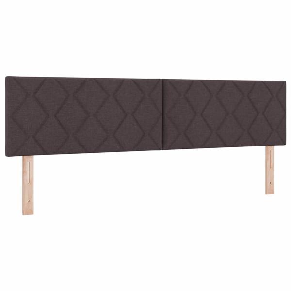 Boxspringbett mit Kopfteil Dunkelbraun 200 x 180 cm Stoff