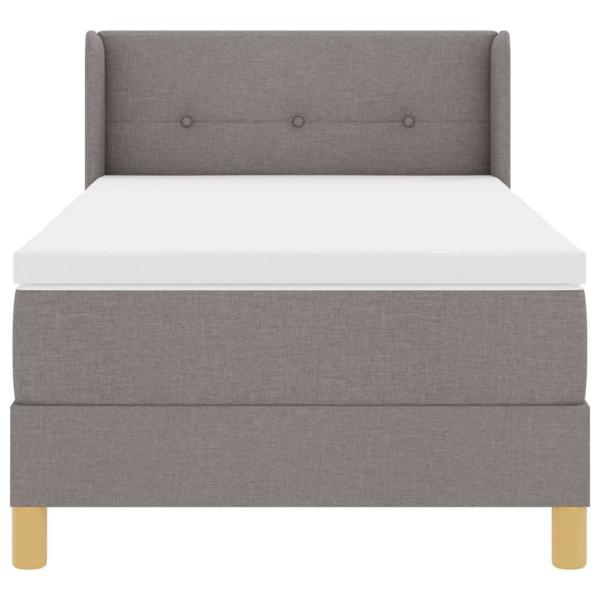 Boxspringbett mit Kopfteil Taupe 200 x 80 cm Stoff