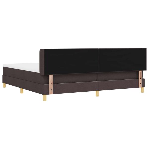 Boxspringbett mit Kopfteil Dunkelbraun 200 x 200 cm Stoff