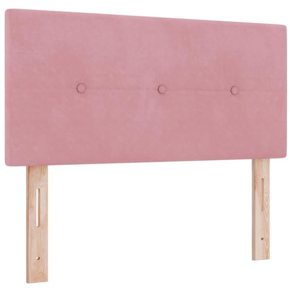 Boxspringbett mit Kopfteil Rosa 200 x 100 cm Samt