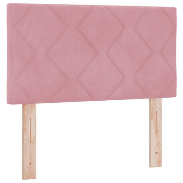 Boxspringbett mit Kopfteil Rosa 200 x 80 cm Samt