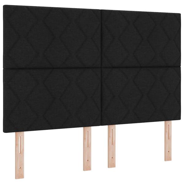 Boxspringbett mit Kissen Schwarz 200 x 140 cm Stoff
