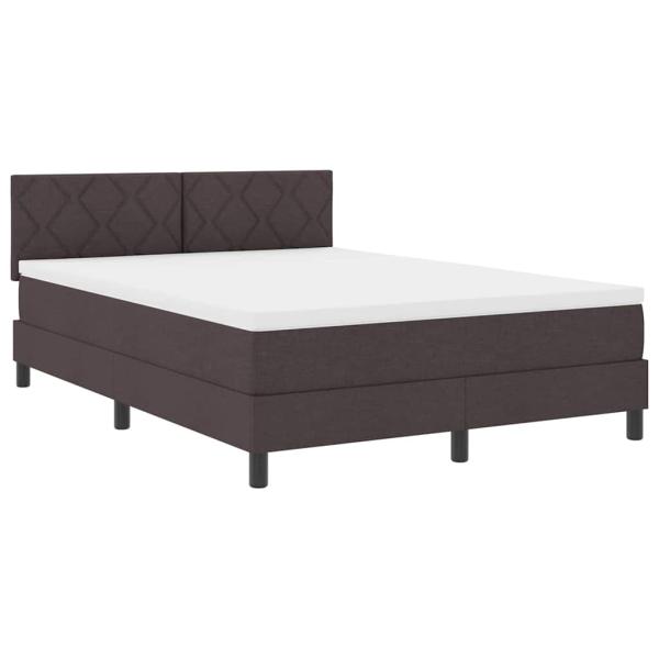 Boxspringbett mit Kopfteil Dunkelbraun 160 x 200 cm Stoff