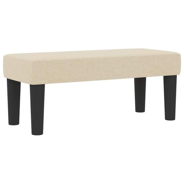 Boxspringbett mit Kopfteil Creme 90 x 190 cm Stoff