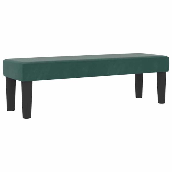 Boxspringbett mit Kopfteil Dunkelgrün 190 x 140 cm Samt