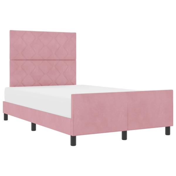 Boxspringbett mit Kopfteil Rosa 120 x 200 cm Samt
