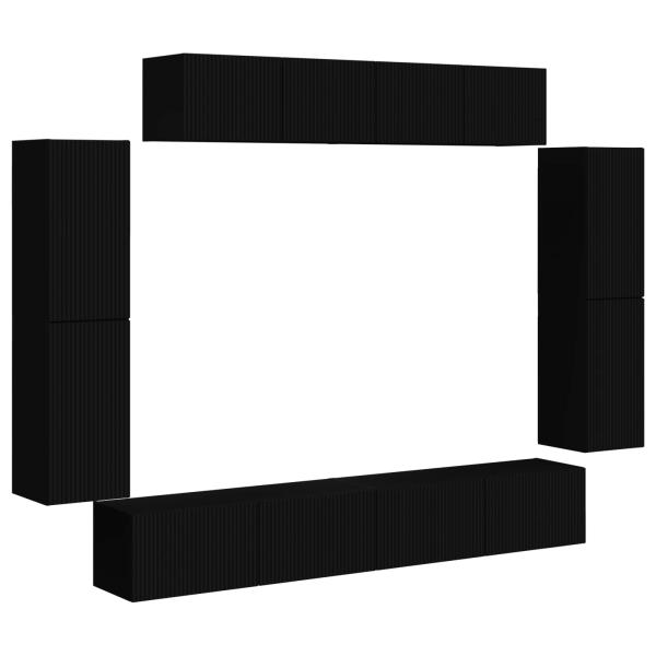 TV-Schränk 8 stk. Schwarz