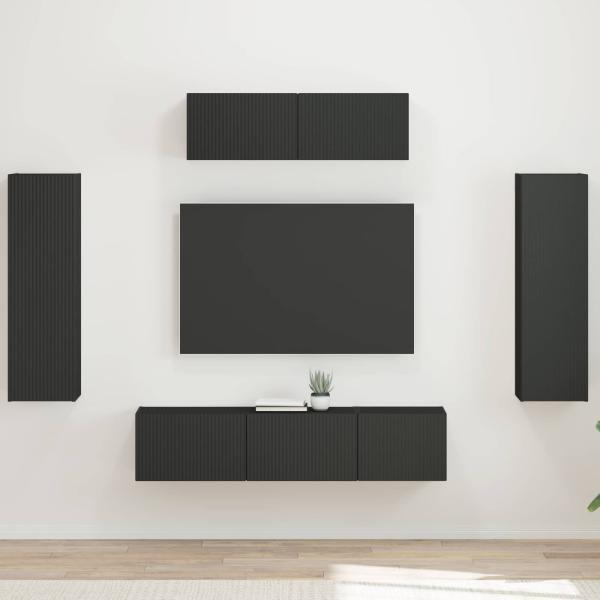 ARDEBO.de - TV-Schränk 5 stk. Schwarz