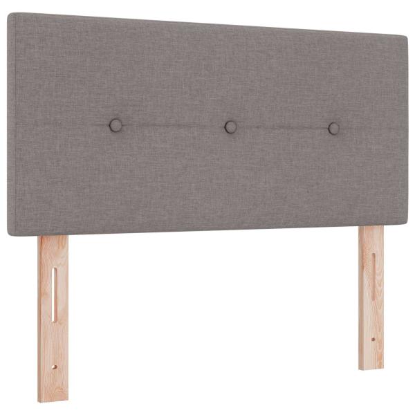 Boxspringbett mit Matratze mit Kopfteil Taupe 90 x 190 cm Stoff