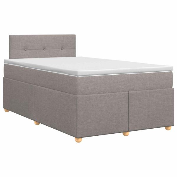 Boxspringbett mit Matratze Taupe 120 x 190 cm Stoff