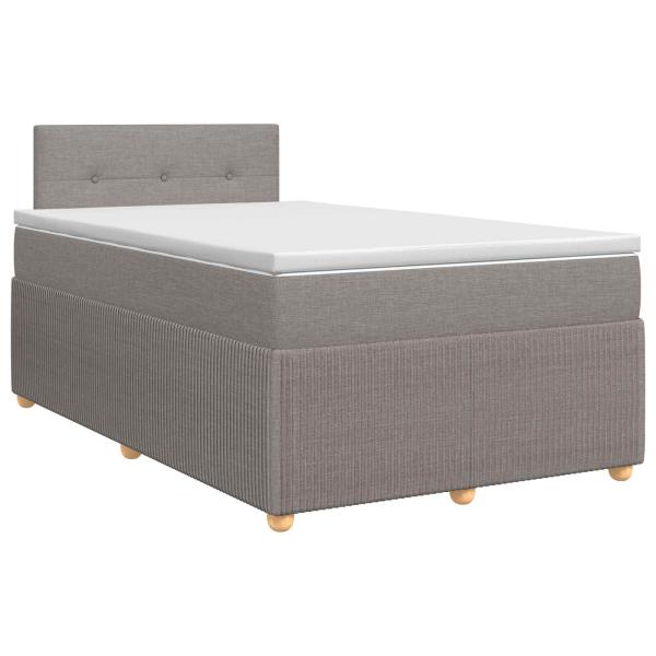 Boxspringbett mit Matratze Taupe 120 x 190 cm Stoff