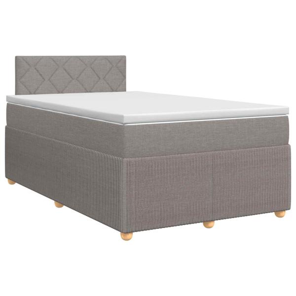 Boxspringbett mit Matratze Taupe 120 x 200 cm Stoff