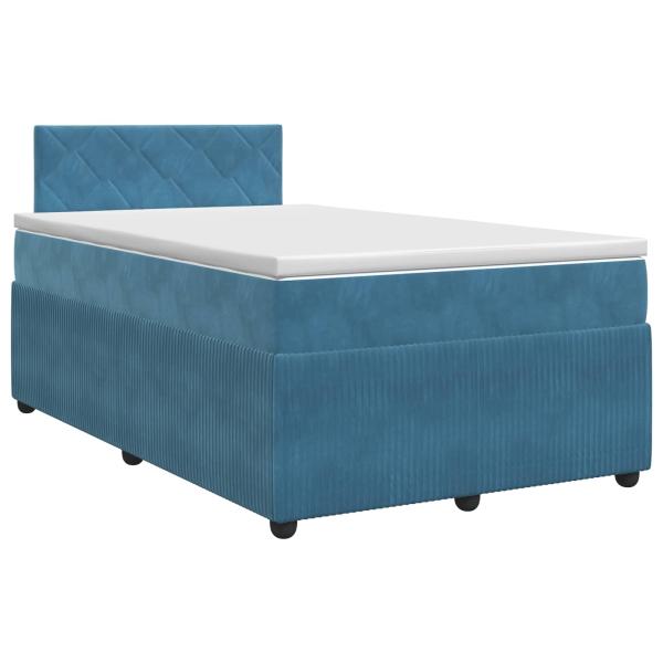 Boxspringbett mit Matratze Dunkelblau 120 x 200 cm Samt