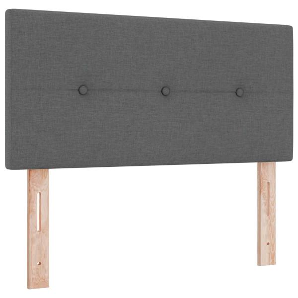 Boxspringbett mit Matratze und LED Dunkelgrau 120 x 200 cm