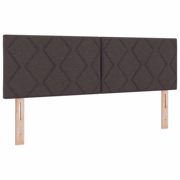 Boxspringbett mit Matratze und LED Dunkelbraun 160 x 200 cm