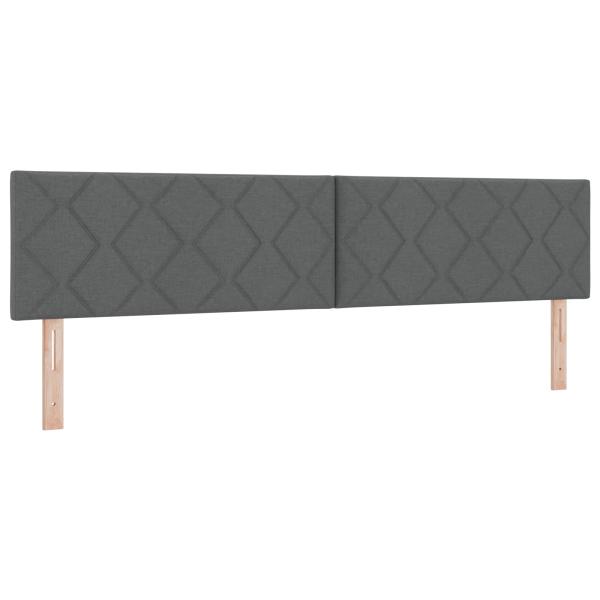 Boxspringbett mit Matratze und LED Dunkelgrau 200 x 200 cm