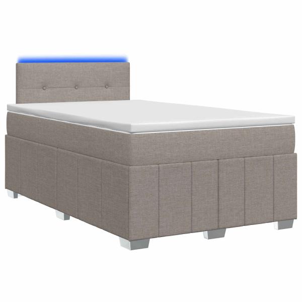 Boxspringbett mit Matratze Taupe 120 x 190 cm Stoff