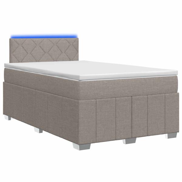 Boxspringbett mit Matratze Taupe 120 x 190 cm Stoff