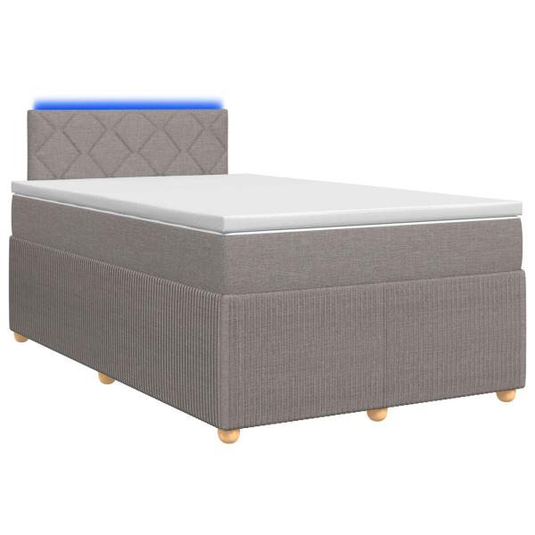 Boxspringbett mit Matratze Taupe 120 x 200 cm Stoff