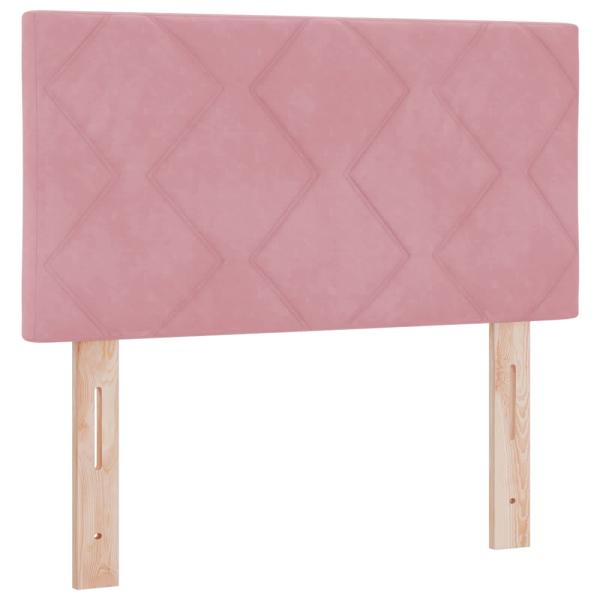 Boxspringbett mit Matratze mit Kopfteil Rosa 80 x 200 cm Samt