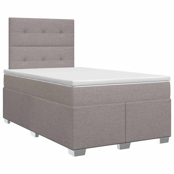 Boxspringbett mit Matratze Taupe 120 x 200 cm Stoff